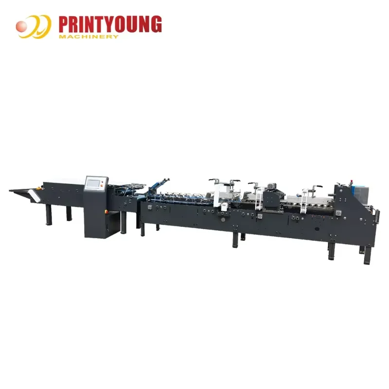 ZH-700G High Productivity PLC Controlled Automatic Feeding Folder Gluer Paper Box Forming Machine with Crash Lock Bottom