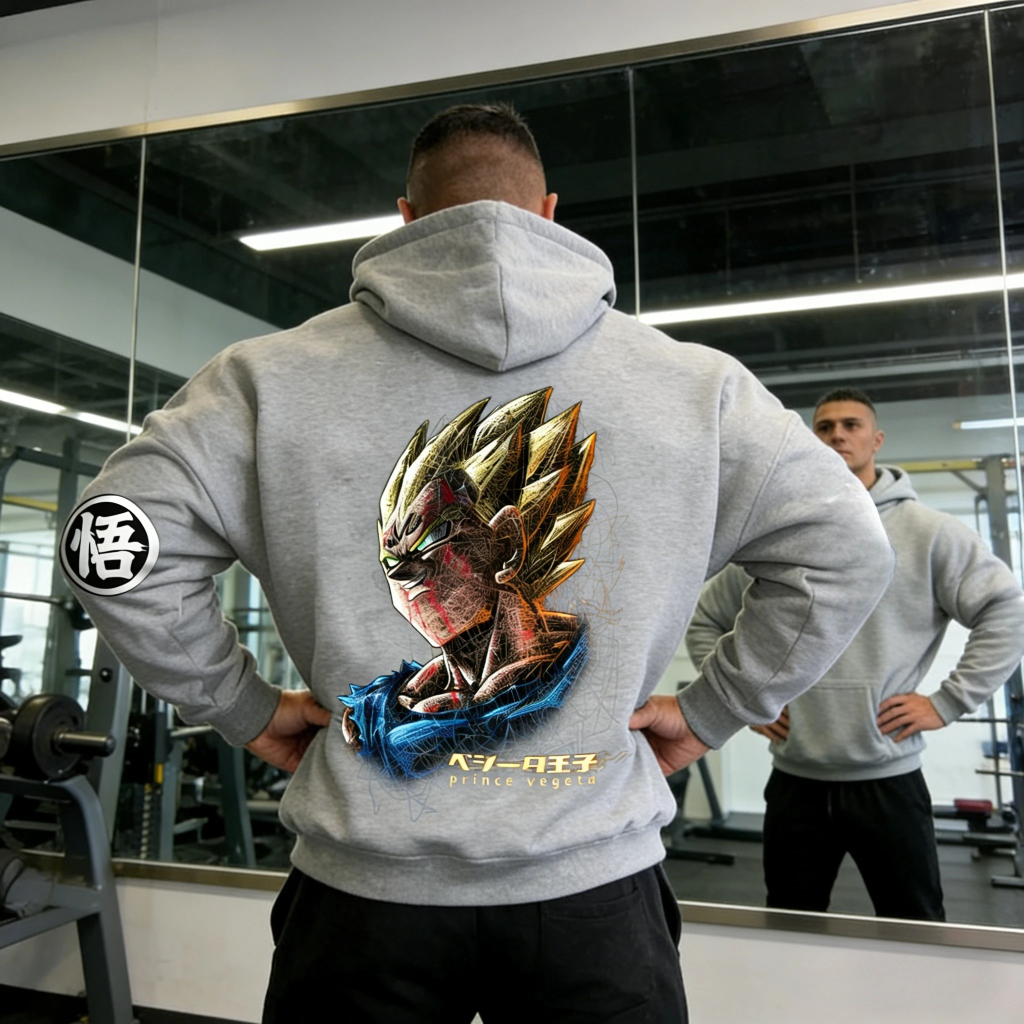 2026 Sommer Dragon Ball Retro 100% Baumwolle Washed T-Shirt Oversized Prinz Vegeta Skizzen-Print Gym Big Guy Retro für Herren Damen