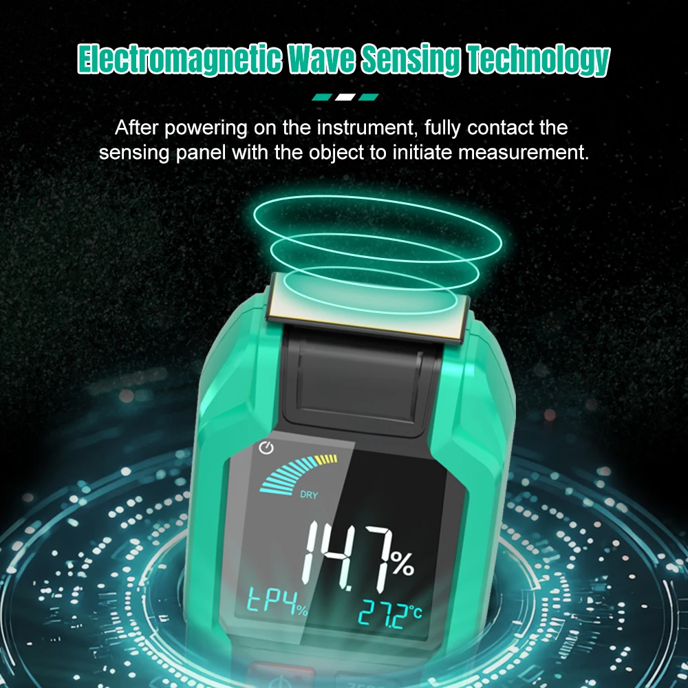 MASTFUYI FY8868 เครื่องวัดความชื้นดิจิทัล เซนเซอร์แม่เหล็กไฟฟ้าตรวจสอบความชื้นไม้/เฟอร์นิเจอร์/กระดาษเครื่องวัดแบบไม่แทงตัวอย่าง