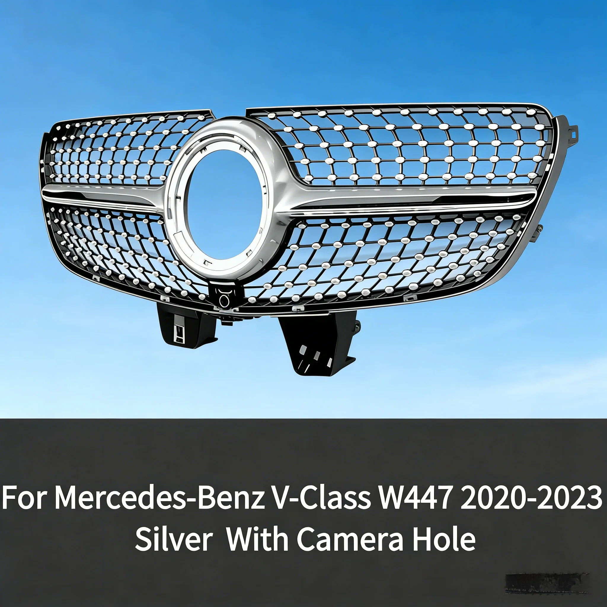 

Решетка радиатора (бампер) для Mercedes-Benz V-Class W447 V260 V250 2015-2019, стиль Diamond, 2020-2023, тюнинг-аксессуар