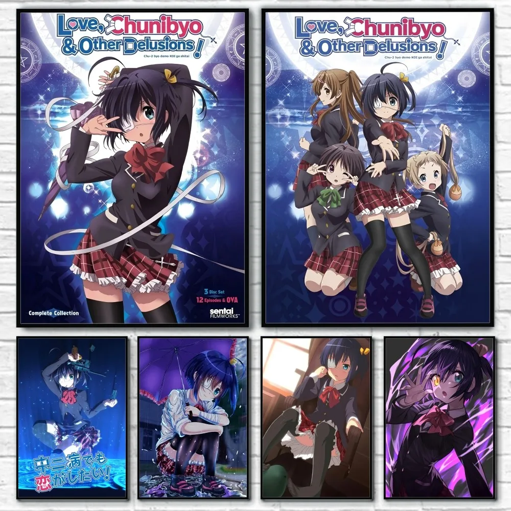 

Anime Love Chunibyo Other Delusions Takanashi Rikka Poster Home Living Room Wall Art Garage Room Decor Gift