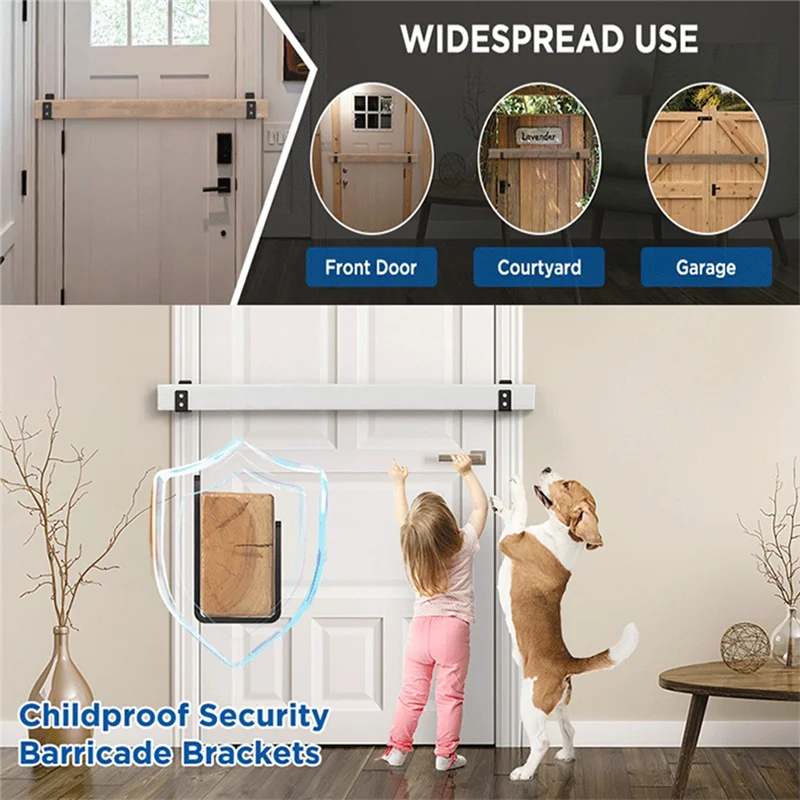 2 Zoll x 4 Zoll Türbarriere-Clips, robuste offene Stangenhalterung, U-förmige Halterung für Scheunenschuppen, Garagentor