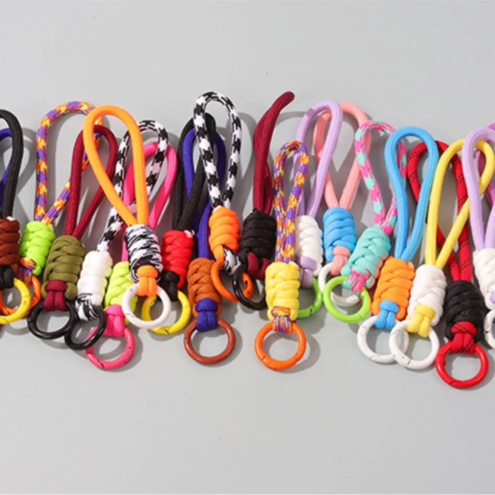 

1 шт. красочные ключи от машины плетеный веревочный ремешок ремешок для чехла для телефона брелки аксессуары «сделай сам» модный брелок для ключей сумка отделка салона автомобиля
