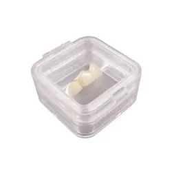 TJIRIS Handmade Membrane Tooth Box with Film 1/2 Inches Transparent Denture Box for Dental Crowns/Bridges