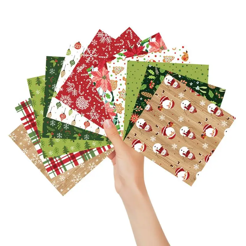 Christmas Craft Paper 6Inch Vintage Scrapbook Paper 0 Decorative Cardstock Paper Festive Christmas Paper For Journal