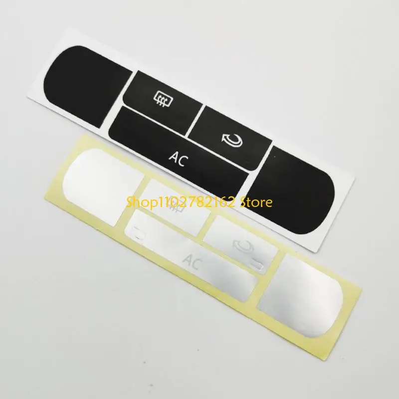 

547B Car Interior Air Conditioner Panel Sticker Decal Upgraded Black Silver Color Long Lasting