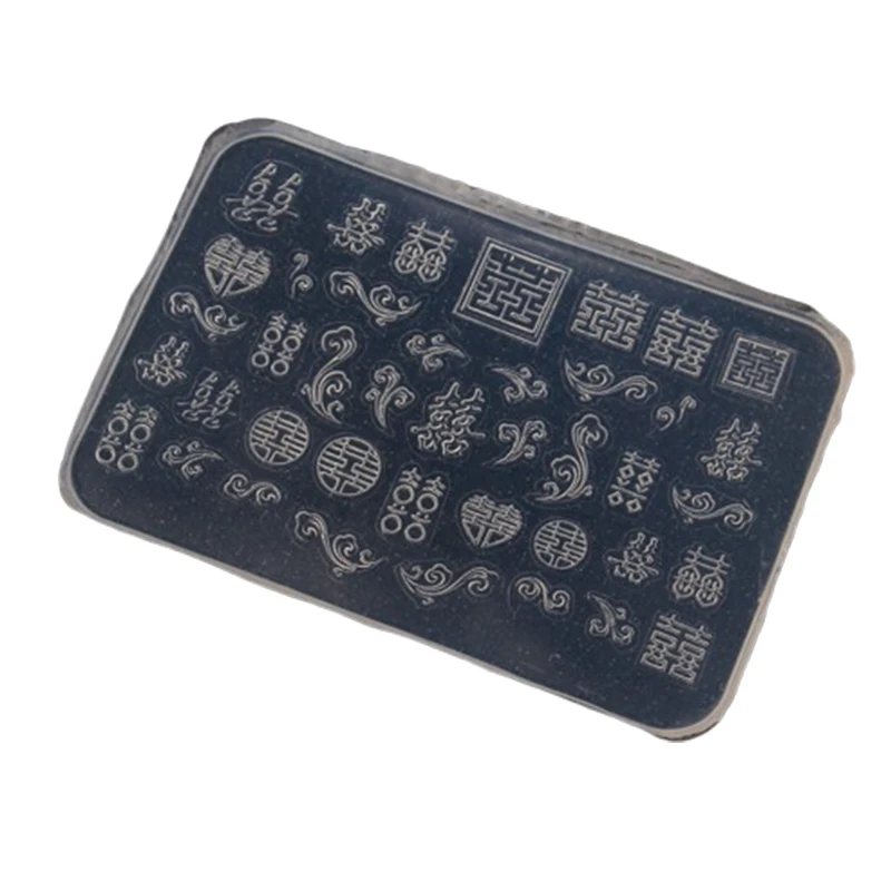 中国風レトロトーテム風文字ラッキーシック3Dレリーフシリコンネイルアクセサリー彫刻型マニキュアDIY UVジェルドリップ型