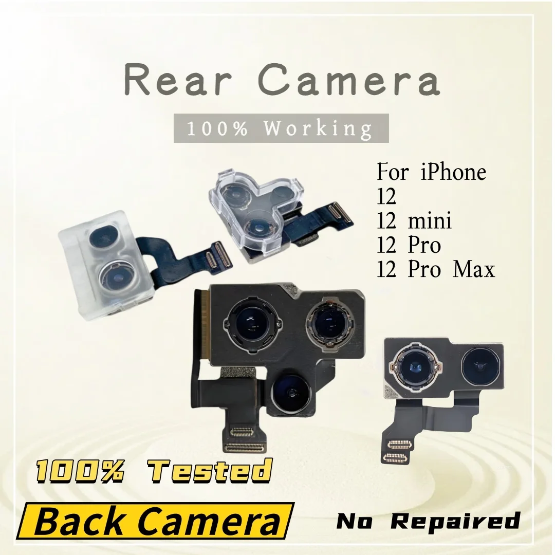 

Rear Camera For iPhone 12 Pro Max Rear Back Camera Main Lens Flex Cable Camera For iPhone 12 mini Mobile Phone Parts Replacement