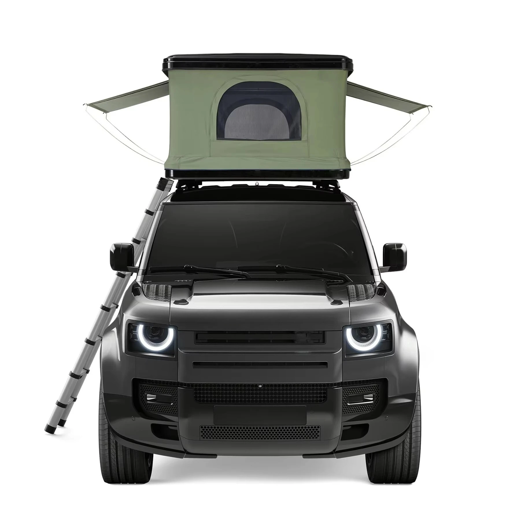 

3 Person Hard Shell Car Rooftop Tent Rectangle Big Space with Rack Top Tent for Car Roof