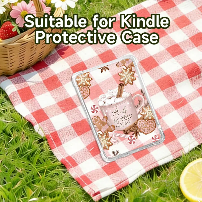 Transparente farbige E-Reader-Schutzhülle, stoßfeste und langlebige Schale, geeignet für Kindle10/11/12, Kobo Libra Color E-Reader