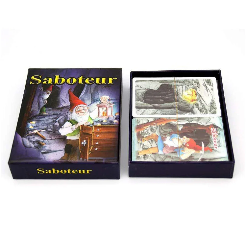 English Saboteur Board Game Cards Table Games Funny Board Card Games for Families Party Dwarf Gold Mine Digging Miner Board Game