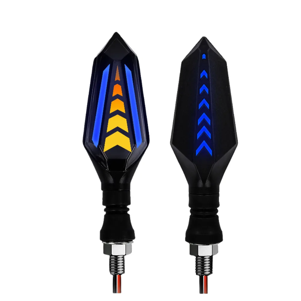 Five Color Double Side Flowing Motorcycle Turn Signals Light ABS Plastic Lens 12 Volt 1 5 Watt Low Consumption