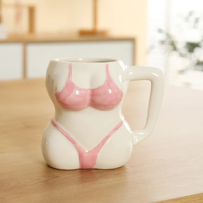 380ML European Bikini Ceramic Cups Creative Body Art Mug Office Milk Coffee Cup Living Room Coffee Table Decoration Accessories