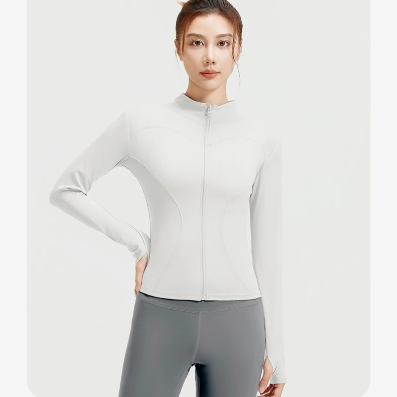 

Women Sport Jacket Long Sleeve Shirt Workout Coat Gym Training Clothing Yoga Sportswear