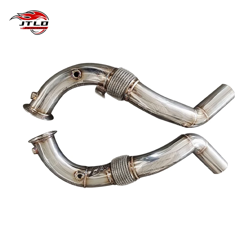 Fast Delivery 304 Stainless Steel Straight Exhaust System Downpipe For BMW N63 550i 750i 850i X5 X6 X7