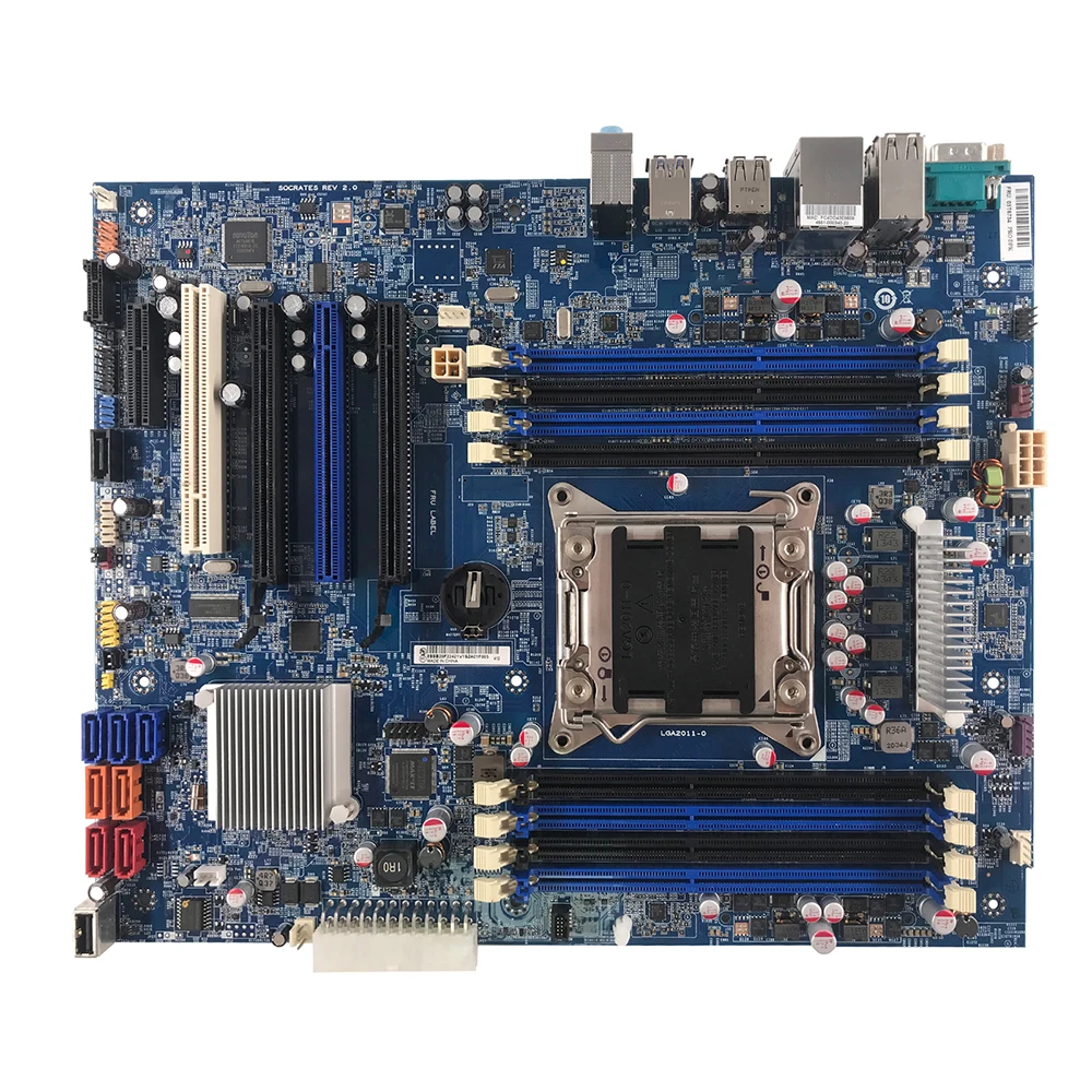 Imagem -02 - Placa-mãe para Lenovo Thinkstation S30 V2.0 X79 C602 03t6734 3t6734 03t6736 3t6736 Lga2011 Ddr3 e5 v1 v2 Cpu