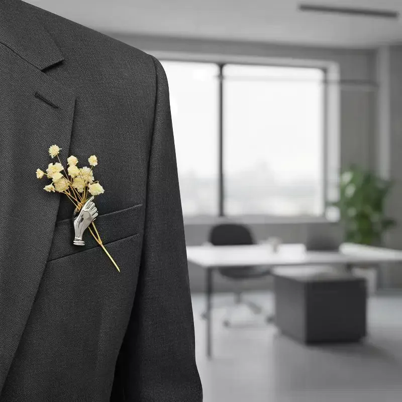 Alloy Hand-Held Flower Necklace Brooch: Versatile Suit Pin Accessories Daily Wear Parties Gifting