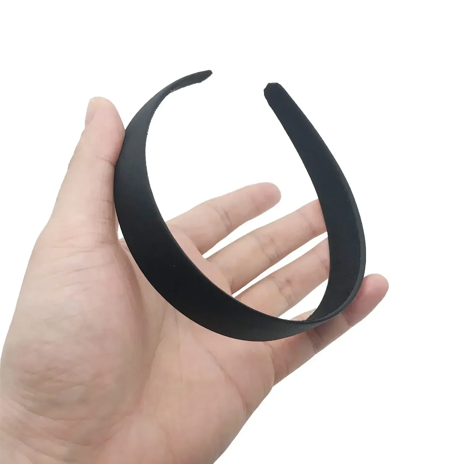 9 قطع من عصابات الرأس الساتان بعرض 1 بوصة، أربطة شعر صلبة ملونة للنساء والفتيات