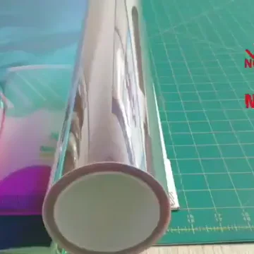 1.38*30 متر مركز تسوق مكتب بناء ملون مبهر أزرق أحمر لاصقة تزيين قوس قزح Dichroic نافذة تينت فيلم