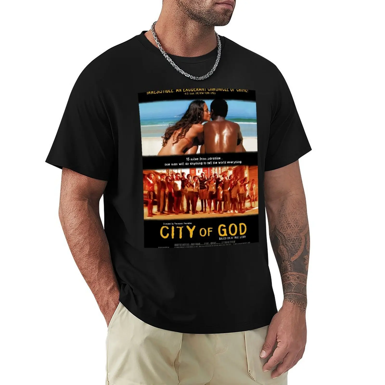 

City Of God T-Shirt oversized t shirt Short sleeve tee for a boy men t shirt