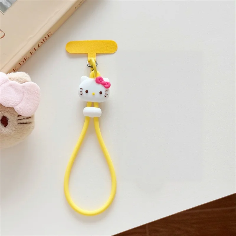 Niedlicher Cartoon Hello Kitty Handy-Handschlaufe aus Silikon, Anti-Verlust-Lanyard, Taschenanhänger für iPhone, Samsung und alle Handys – Detail 13