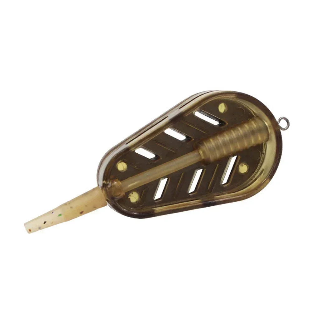 SPORTFUNSF 1 قطعة حامل الطعم انفجار هوك سبائك الزنك الكارب الطعم حامل المغذية مكتبة الصيد 20 جرام/30 جرام/40 جرام/50 جرام الطعم قاذف Fishin