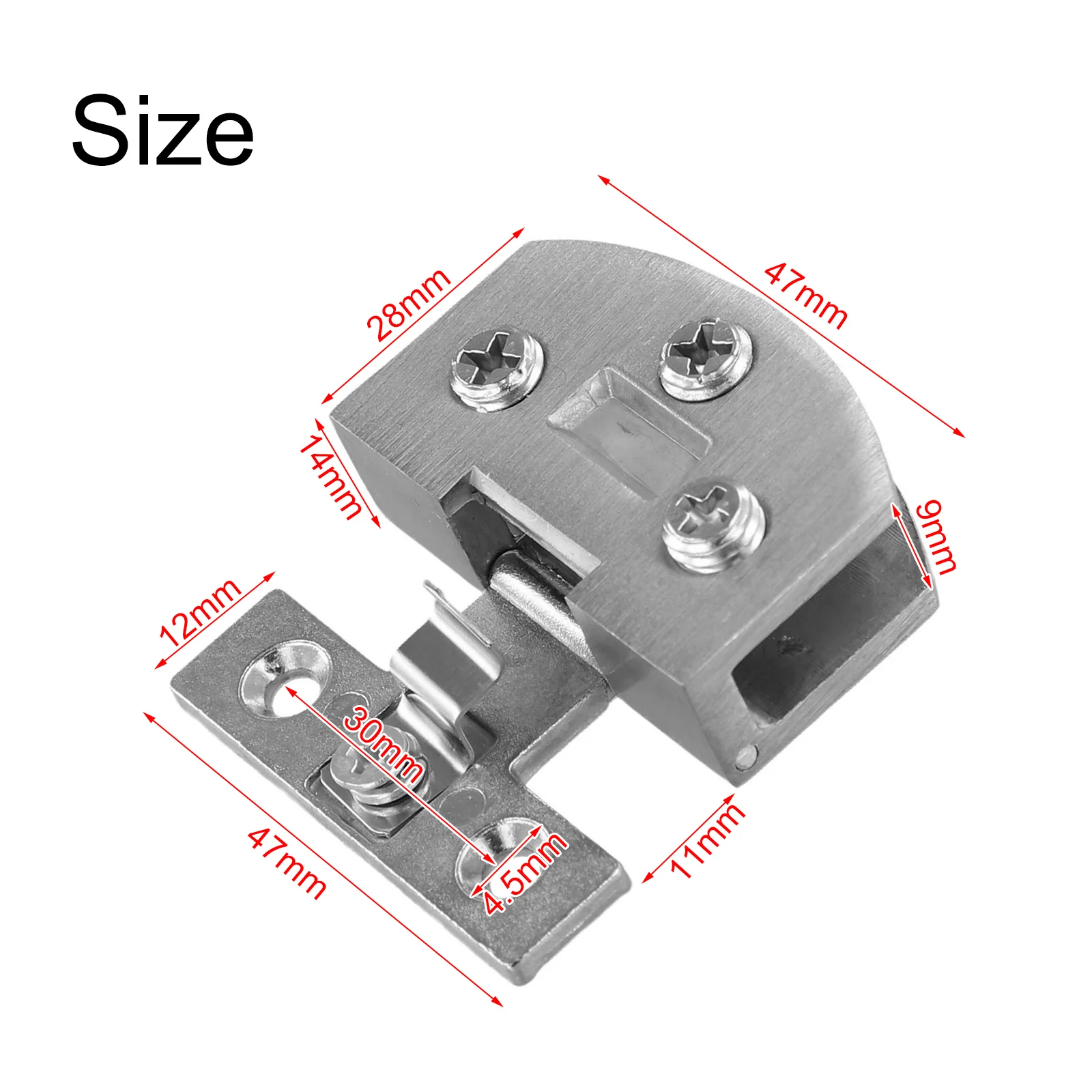 4pcs 90 Degree Glass Hinge Adjustable Glass Clamp Bilateral Clip Inset Door Bathroom Shower Cabinet Cupboard Hardware Tools