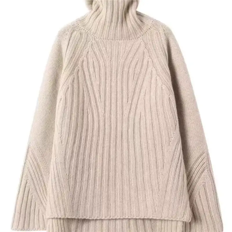 سترة كاميرا نسائية فضفاضة ذات ياقة عالية ناعمة ومريحة على الرأس وذيل ملصق قطعة واحدة بلوزة خريفية قابلة للتنفس