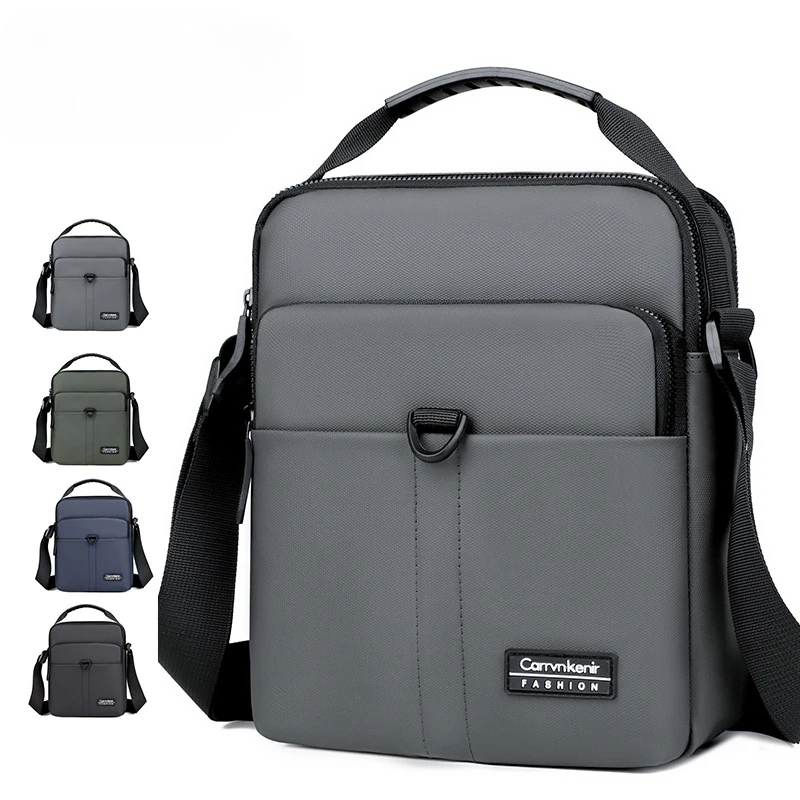 

New Men's Shoulder Cross Bag Business Casual Handbag Multifunctional Backpack Multi-layer Zipper Small Shoulder Bag