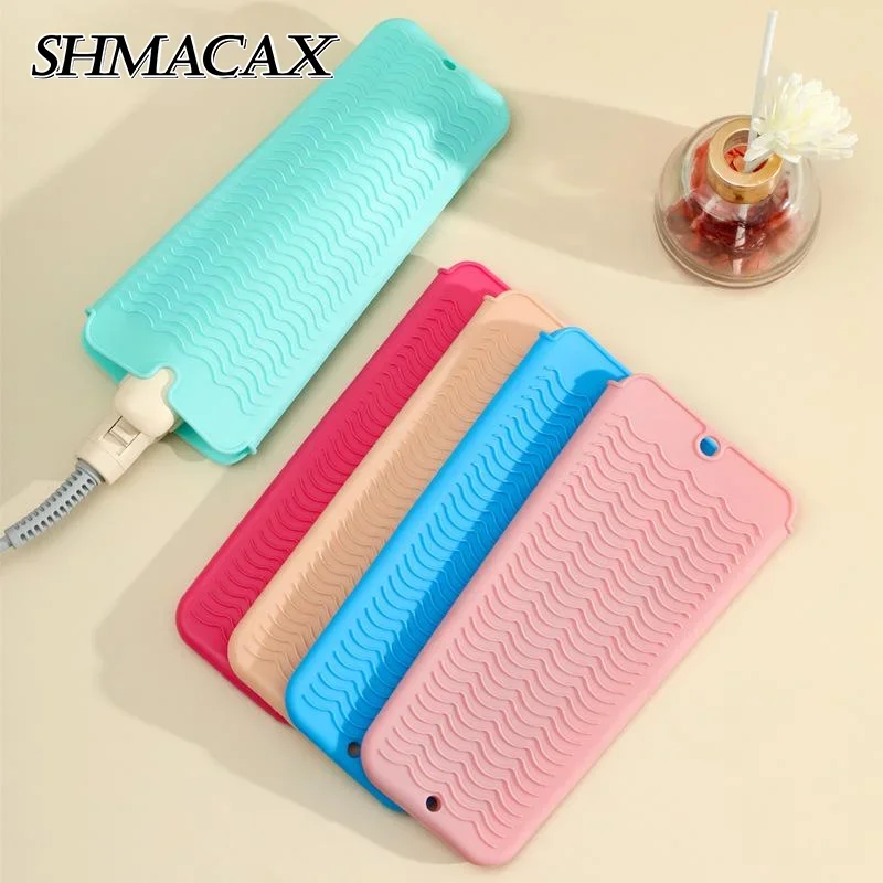 

Hair Straightener Storage Bag Silicone Hair Curling Wand Cover Hairdressing Curling Iron Insulation Mat Heat Resistant Pouch