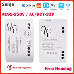 WiFi Tuya Smart 1CH Switch 220V 10A Relay Module APP Remote Control 12V 24V 220V 85-250V RF433 Receiver Google Home Alexa