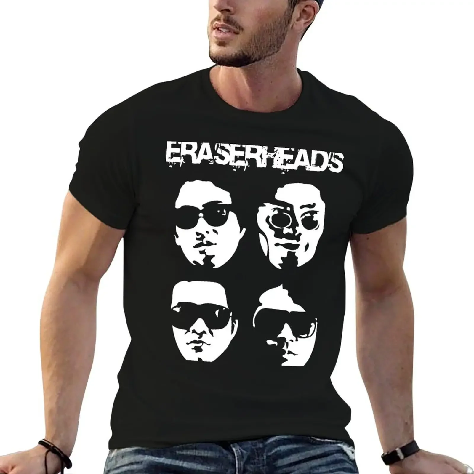 

Eheads Band T-Shirt for a boy anime figures street wear summer 2025 Short sleeve tee men