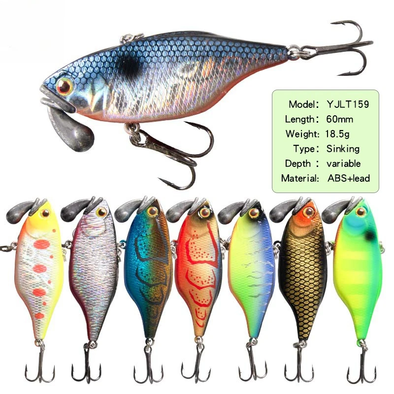Japanese Design Sinking Minnow 60mm 18.5g VIB Wobbler Variable Fishing Lure Isca Artificial Plastic Hard Bait Crankbait Fishing