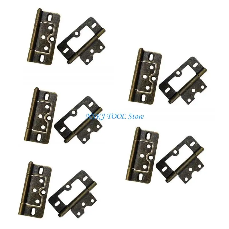 L8RC Pack of 10 Sturdy Door Hinges With High Weight Capacity for Interior Door