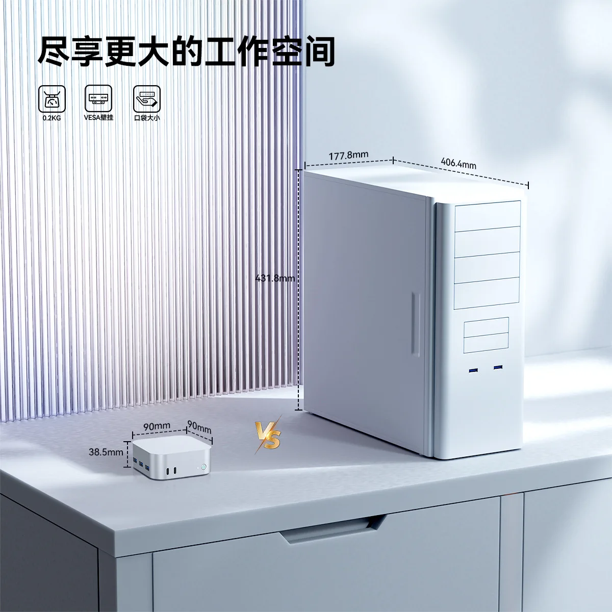 Factory Direct 2026 Mini Computer Three Display 4K Output Desktop Business Office