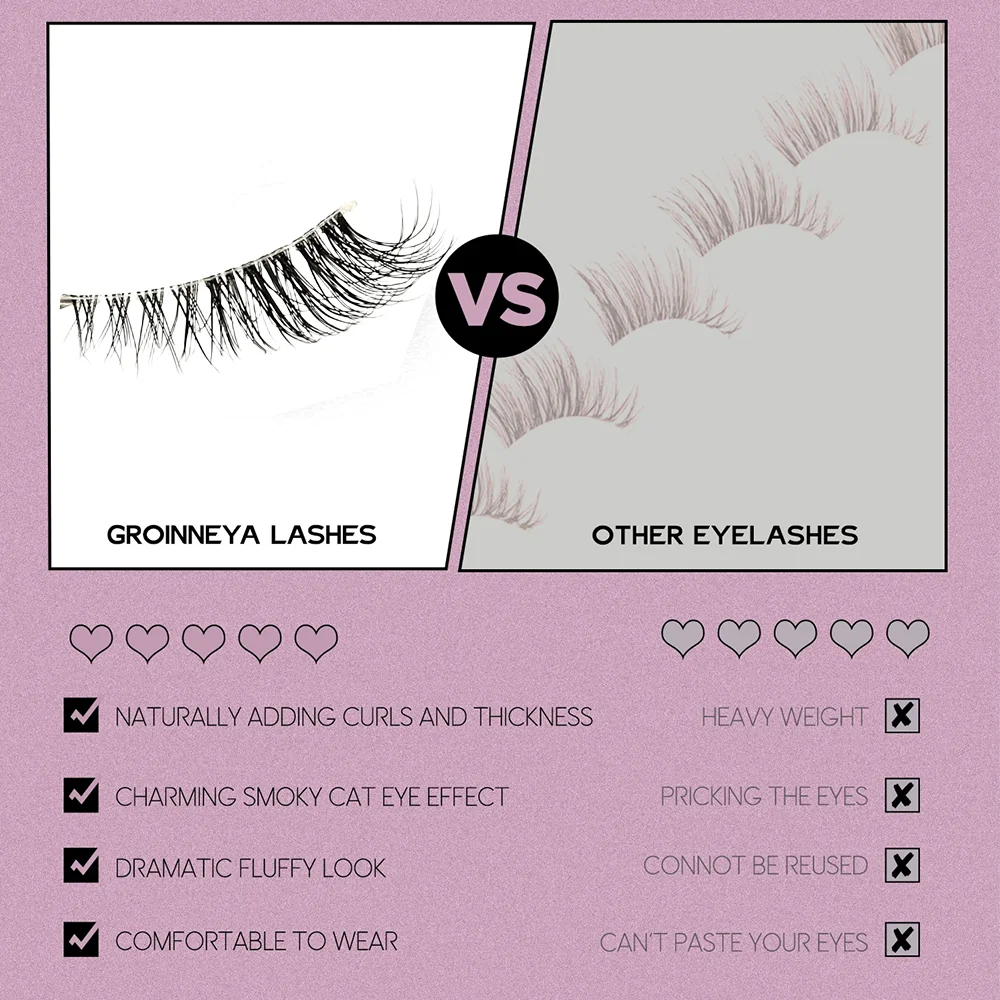 Cílios postiços naturais 15mm cílios fofos 3d curvados cílios de gato falsos multipack mais sexy, charmoso e atraente