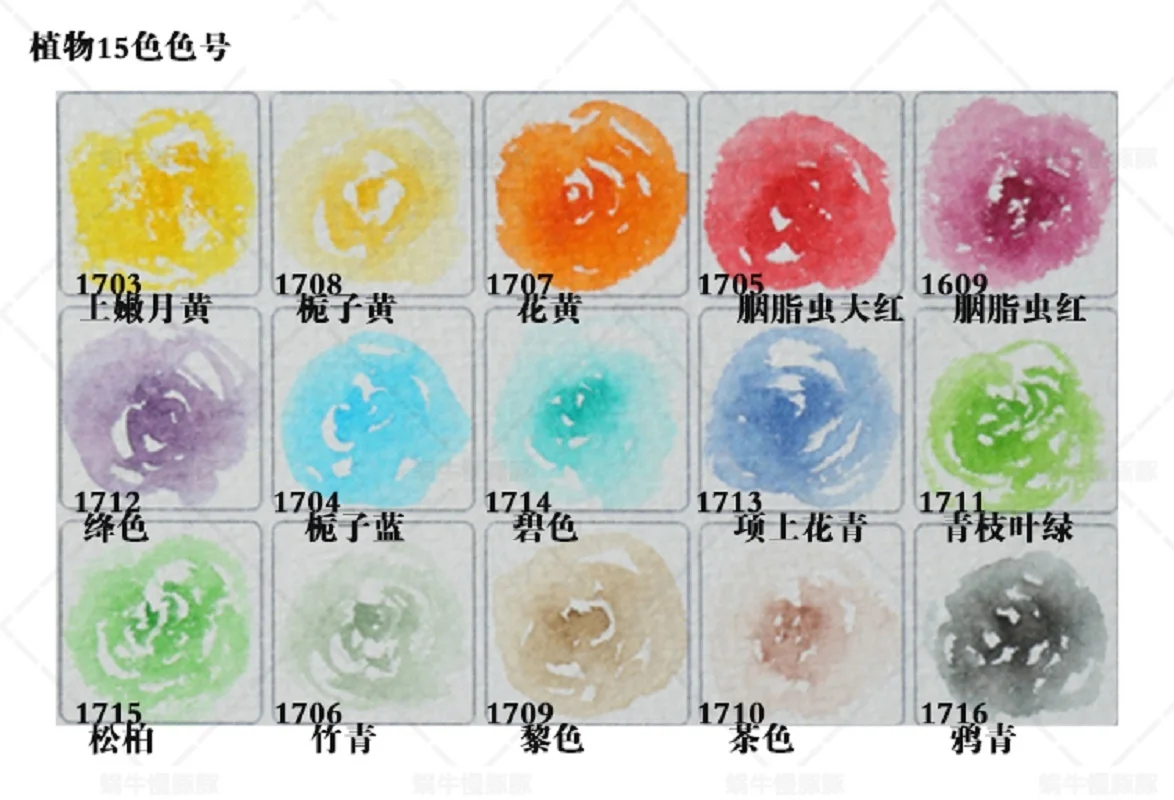 SuperVision watercolor paint subpackage plant color layered color transparent acuarela 1ml 12/15/24/48 color nail painting