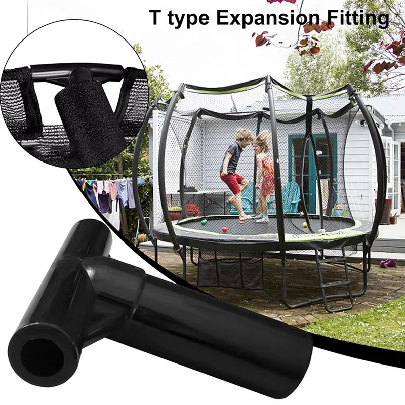 Trampoline T Joint Parts, Trampoline Tube Cover Caps, Trampoline With Pole Caps Expansion Fittings Easy To Use