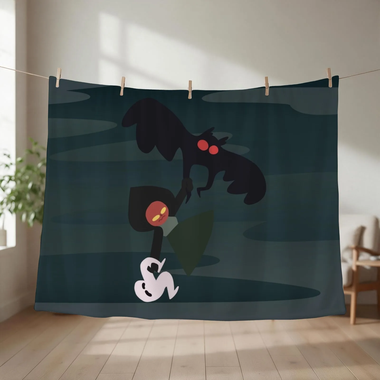Cryptid Friends Throw Blanket couch cozy soft plush fuzzy picnic outdoor blanket