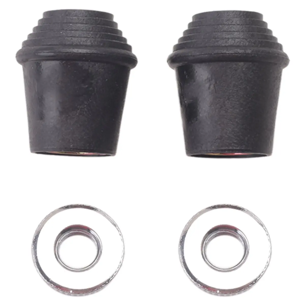 A50U 2 Packs Drum Spur Feet, Drum Legs Threaded Rubber Foot with Lock Nuts for Drum