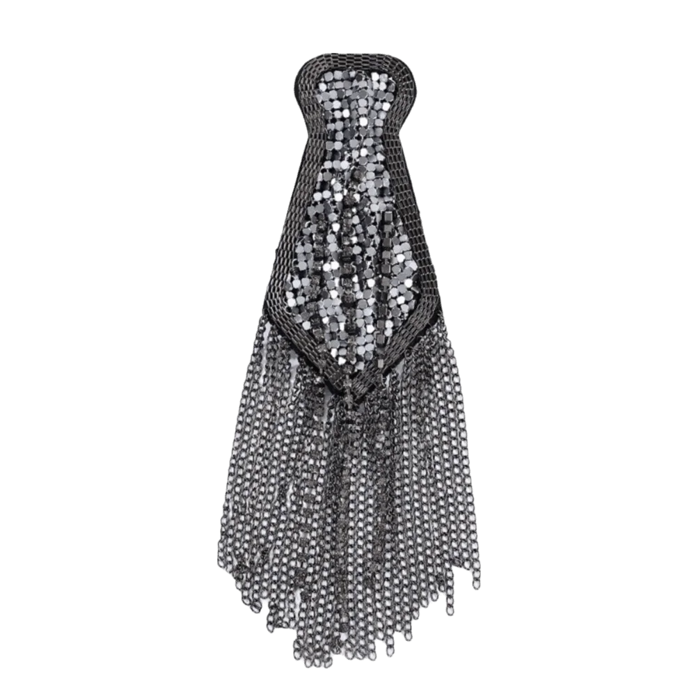 Exquisite Epaulet Tassel Chain Shoulder Board Punk Alloy Fringe Shoulder Mark Badge Breastpin Star Shoulder Flash Girl