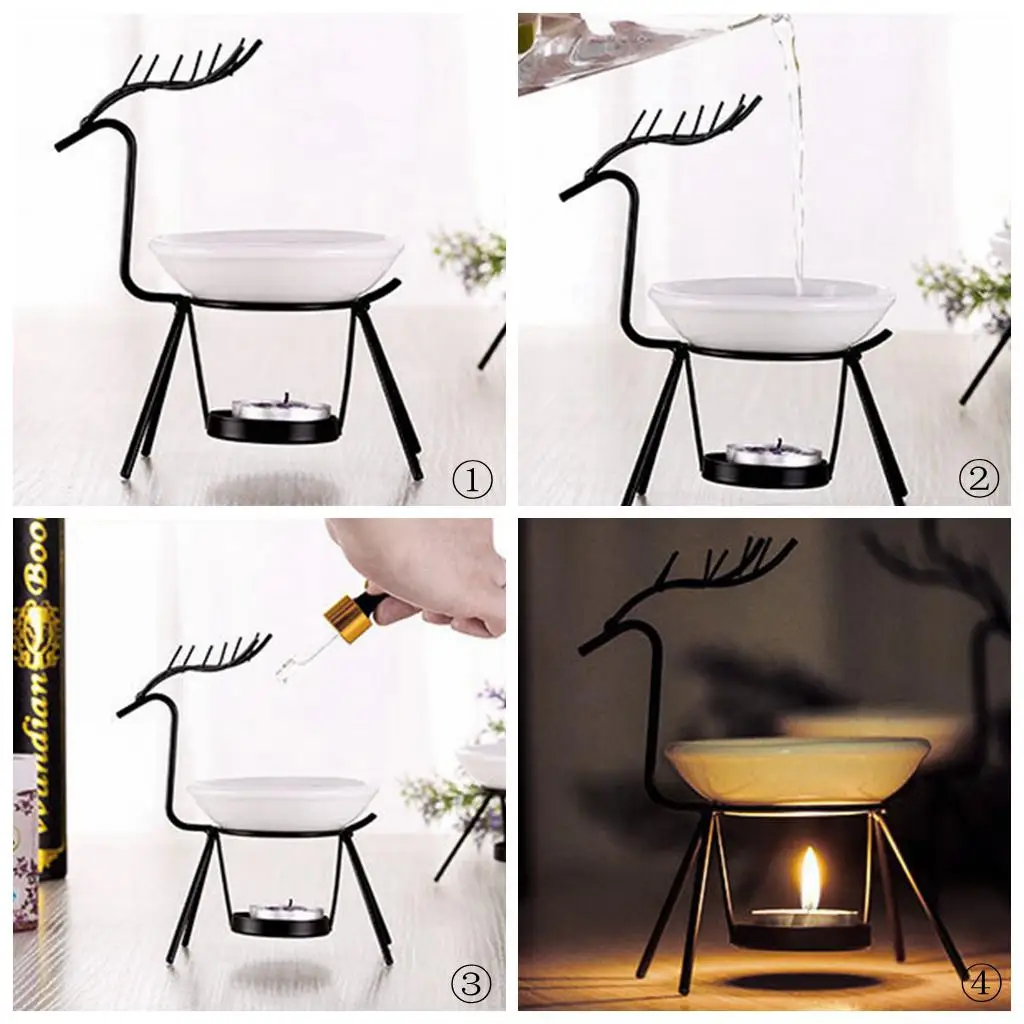 Metal Essential Oil Burner Diffuser Wax Melt Oil Warmer Furnace Spa Yoga