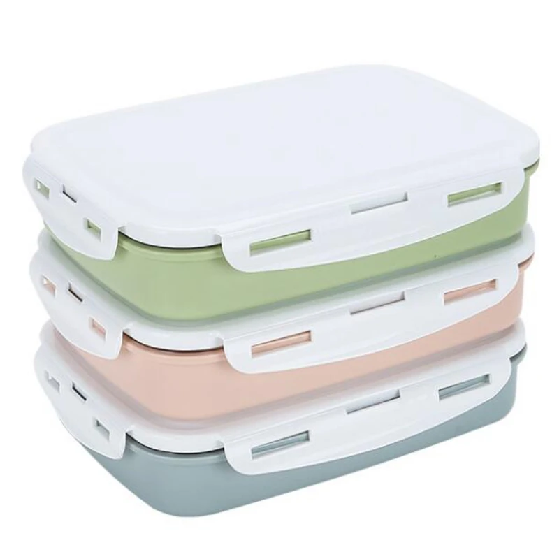 HF High Quality Stainless Steel Lunch Box Leak-proof Lunch Bento Boxes Eco-Friendly Microwave Adult Children Food Container