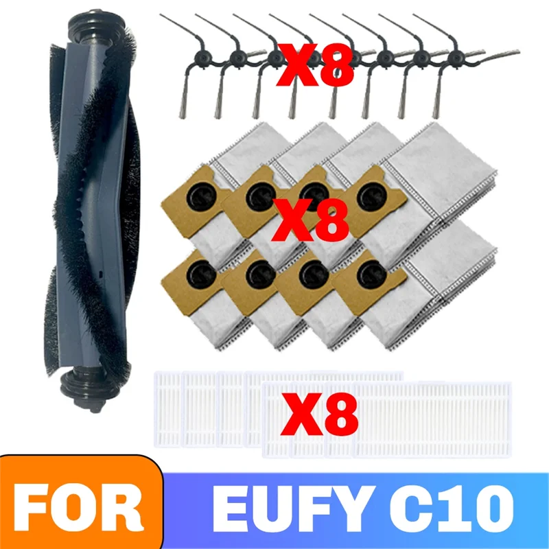 A44T Replacement Part For Eufy C10 Main Brush Hepa Filter Side Brush Dust Bag Robot Vacuum Replacements Parts