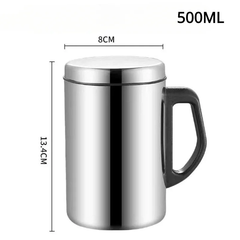 350/500ml Stainless Steel Thermal Cup with Lid Insulation Thermo Milk Cups Office Water Mugs For Travel Camping Vacuum Flask