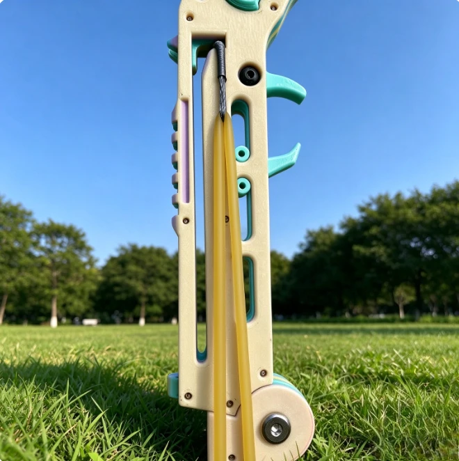 New Outdoor Double Stranded Rubber Band Portable Folding High-power High-precision Competitive Hunting Tool