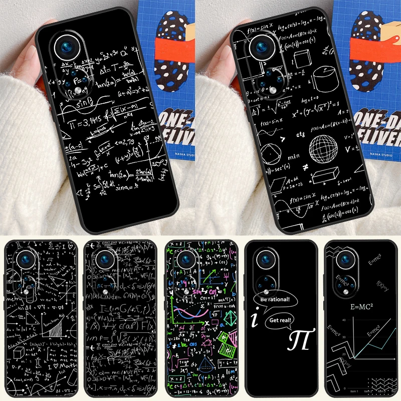 Mc2 con E = mc funda matemática para Honor 200 Lite Magic 7 6 5 Pro Honor X9c X9b X9a X8b X8a X8 X9 50 70 90 Lite