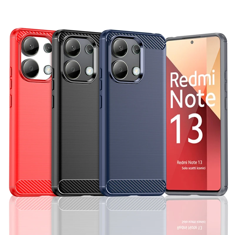 For Redmi Note 13 4G Global Case for Xiaomi Redmi Note 13 Cover Funda Soft Silicon TPU Shockproof Phone Bumper For Redmi Note 13