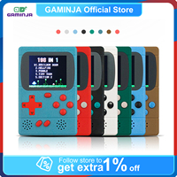 GAMINJA GC36 Built in 198 Games Mini Retro Video Game Console 2.4inch TFT Color Screen 8-Bit Handheld Game Player Childrens Gift