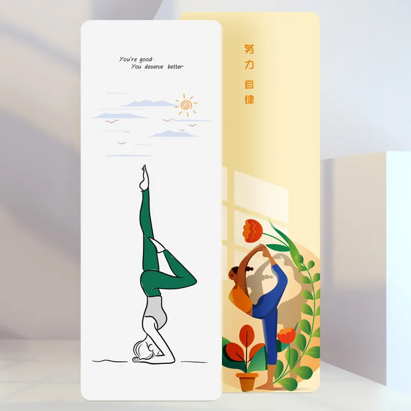 Natural rubber pu yoga mat fitness non-slip mat color printed cartoon cute floor mat